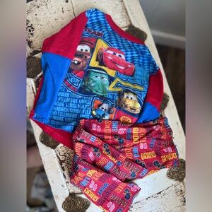 Disney Cars Kids Pajamas - Red and Blue